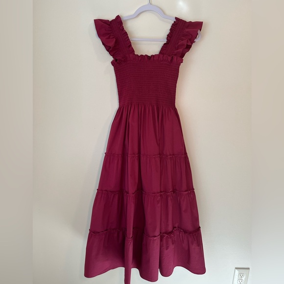 Hill House The Ellie Nap Dress in Burgundy - Picture 2 of 5